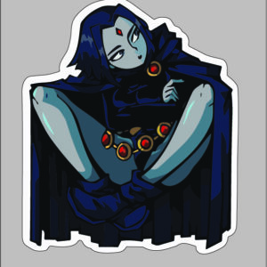 sticker teen titans raven