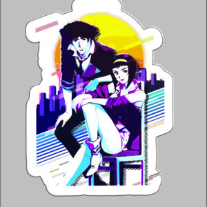 sticker Cowboy Bebop Faye/Spike