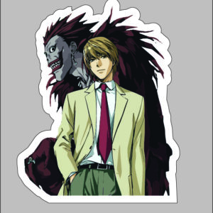 sticker death note light/ryuk