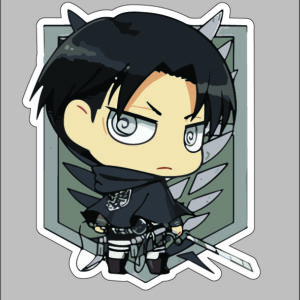 sticker attack on titan mini eren