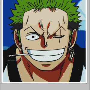 sticker one piece zoro 4