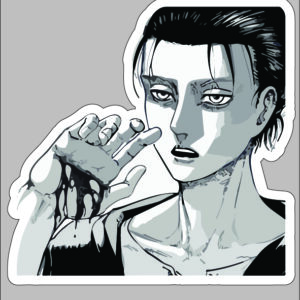 sticker attack on titan eren 3