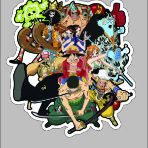 sticker one piece straw hat pirates