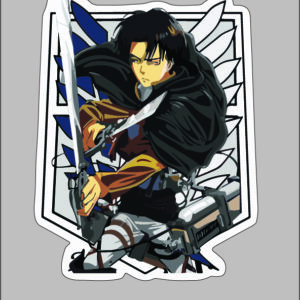sticker attack on titan levi icon
