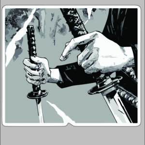 sticker one piece zoro blades