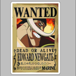 sticker one piece edward newgate bounty