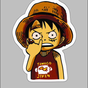 sticker one piece kid luffy