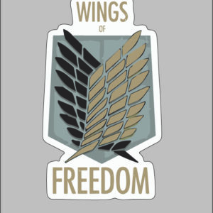sticker attack on titan Wings logo
