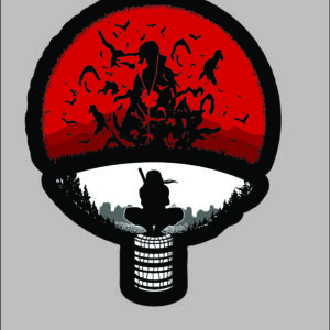 sticker naruto uchiha logo