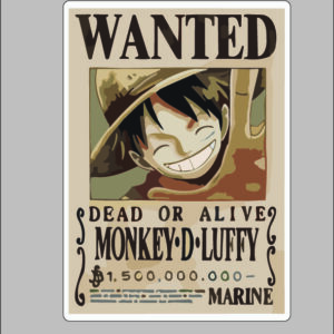 sticker one piece luffy bounty