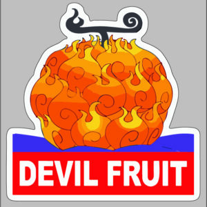 sticker one piece devil fruit