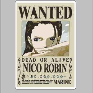 sticker one piece nico bounty