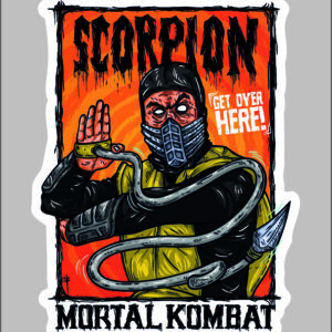 sticker mortal combat scorpion icon
