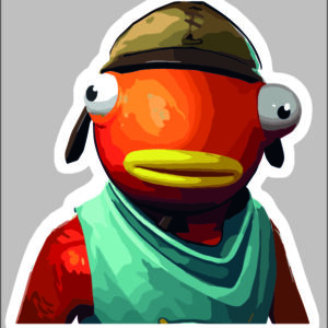 sticker fortnite fishstick skin