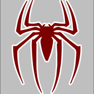 sticker spider man red icon