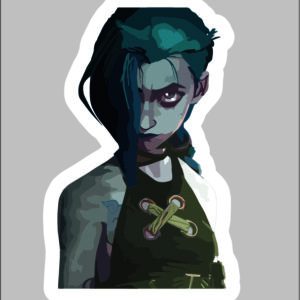 sticker league of legends arcane jinx 2
