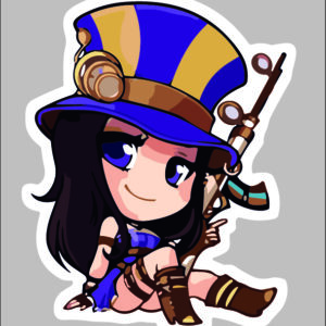 sticker league of legends mini caitlyn