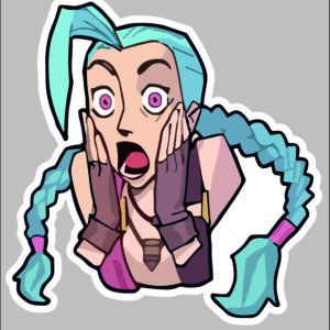 sticker league of legends jinx emote 2