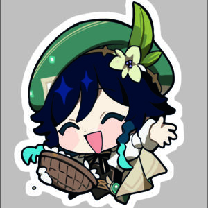 sticker genshin impact mini venti