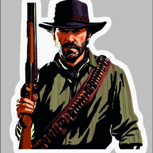 sticker red dead redemption 2 arthur morgan 2
