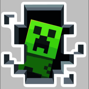sticker minecraft creeper