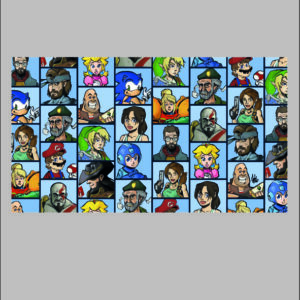sticker video game characters