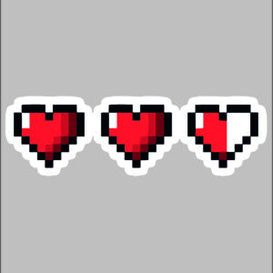 sticker 2.5 HEARTS