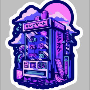 sticker retro gaming machine