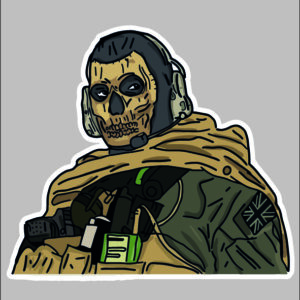 sticker warzone ghost