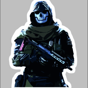 sticker warzone ghost 2