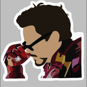 sticker iron man icon