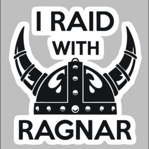 sticker vikings I RAID with ragnar icon