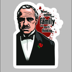 sticker The god father logo 2