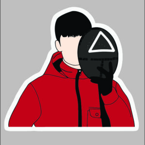 sticker squid game faceless character