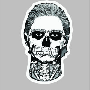 sticker skull boy art