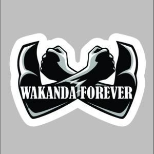 sticker black panther wakanda forever