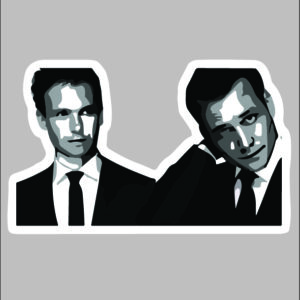 sticker suits harvey/michael