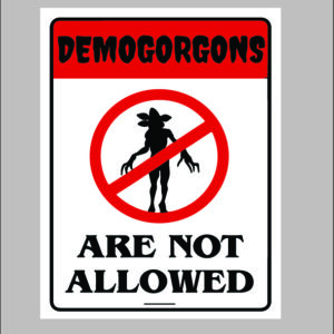 sticker stranger things demogoron NOT ?