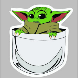 sticker baby jedi