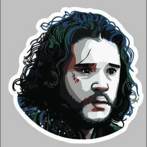 sticker game of thrones jon snow