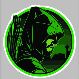 sticker green arrow icon