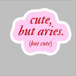 sticker cute but aries