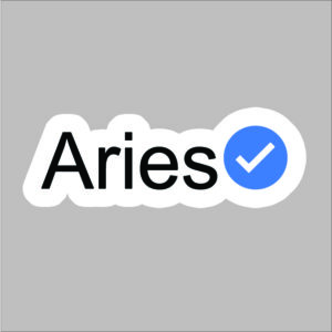 sticker aries certified