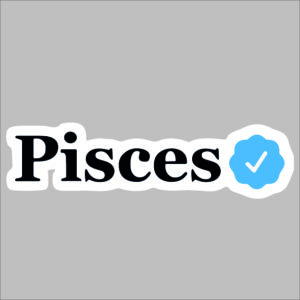 sticker pisces certified