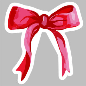 sticker red ribbon