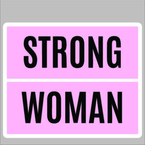 sticker strong woman