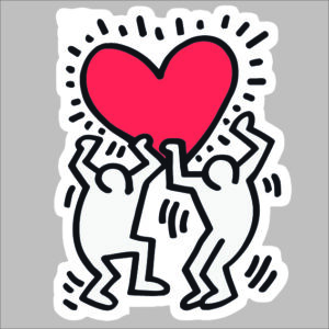 sticker heart strong