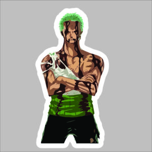 sticker one piece zoro beaten