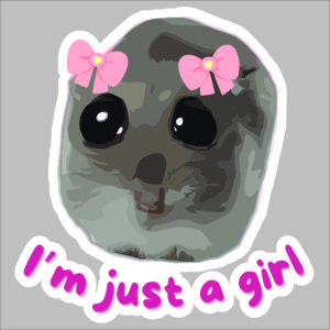 sticker I am just a girl