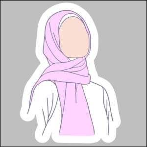 sticker hijabi woman